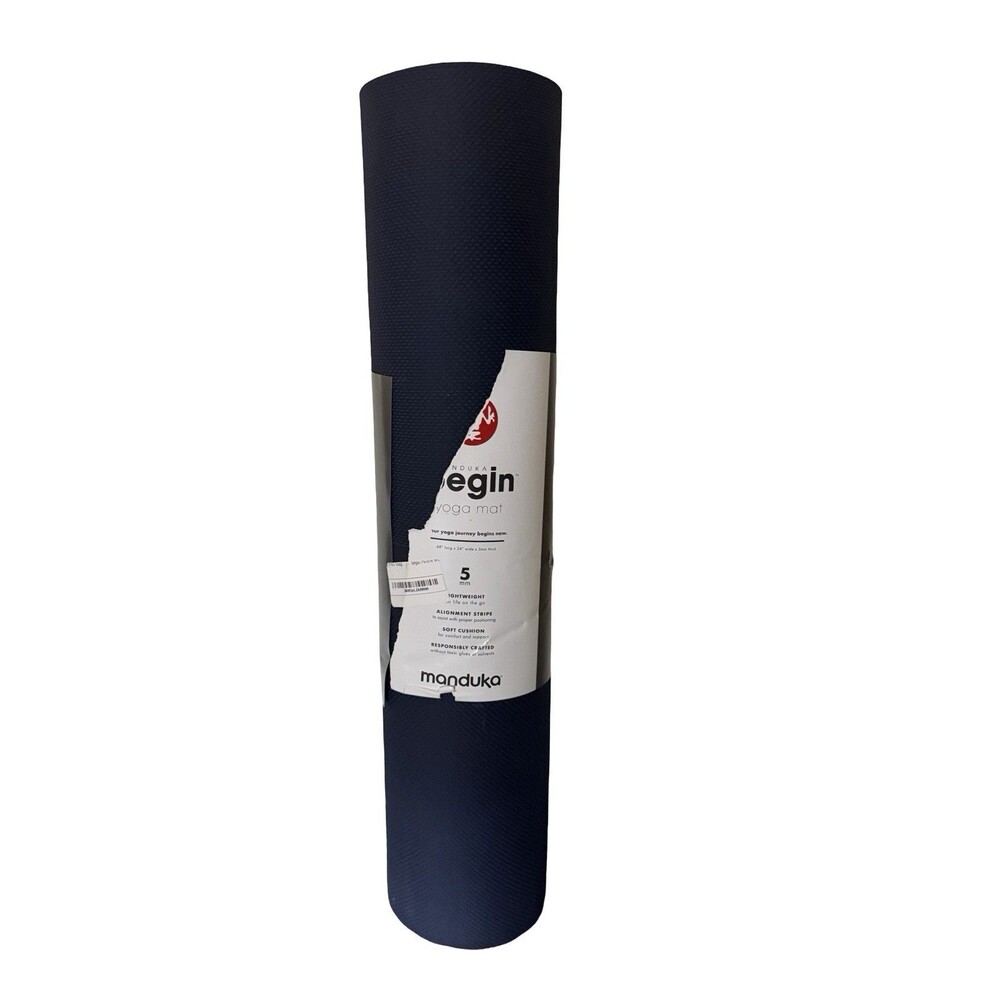 Manduka Begin 5mm Lightweight Yoga Mat 68"x24" Blue 5mm